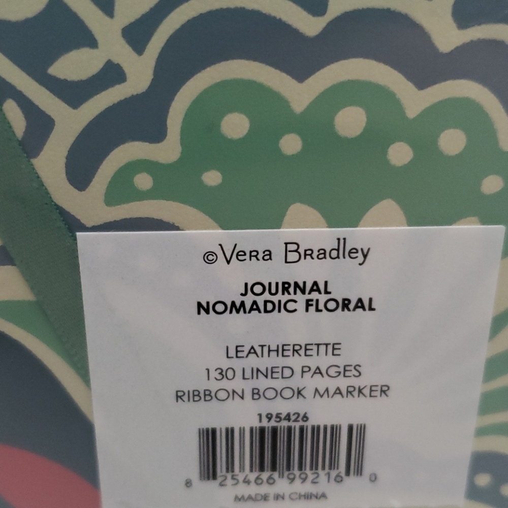 Vera Bradley Journal & Set of 5 Gel Pens Nomadic Floral - Picture 5 of 5